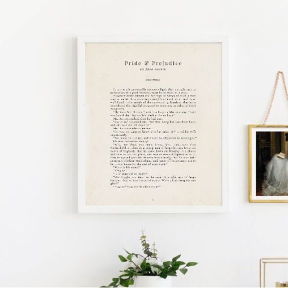 Pride and Prejudice Jane Austen Print - Picture 4 of 4